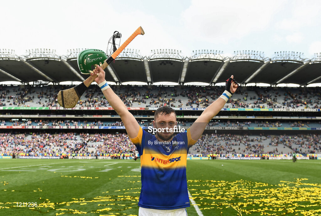 4 September 2016; James Barry of Tipperary celebrates after the GAA Hurling All-Ireland Senior Championship Final match between Kilkenny and Tipperary at Croke Park in Dublin. Photo by Brendan Moran/Sportsfile