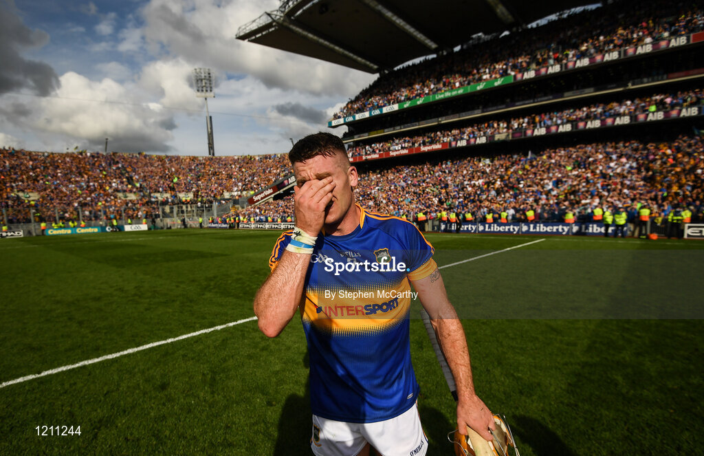 4 September 2016; Pádraic Maher of Tipperary following his side's vicotry in the GAA Hurling All-Ireland Senior Championship Final match between Kilkenny and Tipperary at Croke Park in Dublin. Photo by Stephen McCarthy/Sportsfile