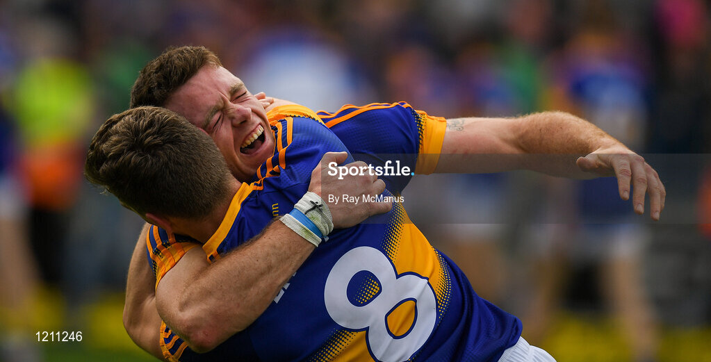 4 September 2016; Brendan Maher, 8, and Pádraic Maher of Tipperary celebrate after  the GAA Hurling All-Ireland Senior Championship Final match between Kilkenny and Tipperary at Croke Park in Dublin. Photo by Ray McManus/Sportsfile