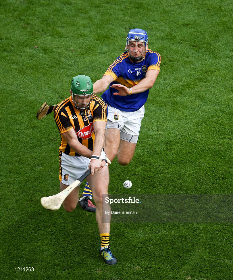 4 September 2016; Paul Murphy of Kilkenny in action against John McGrath of Tipperary during the GAA Hurling All-Ireland Senior Championship Final match between Kilkenny and Tipperary at Croke Park in Dublin. Photo by Daire Brennan/Sportsfile
