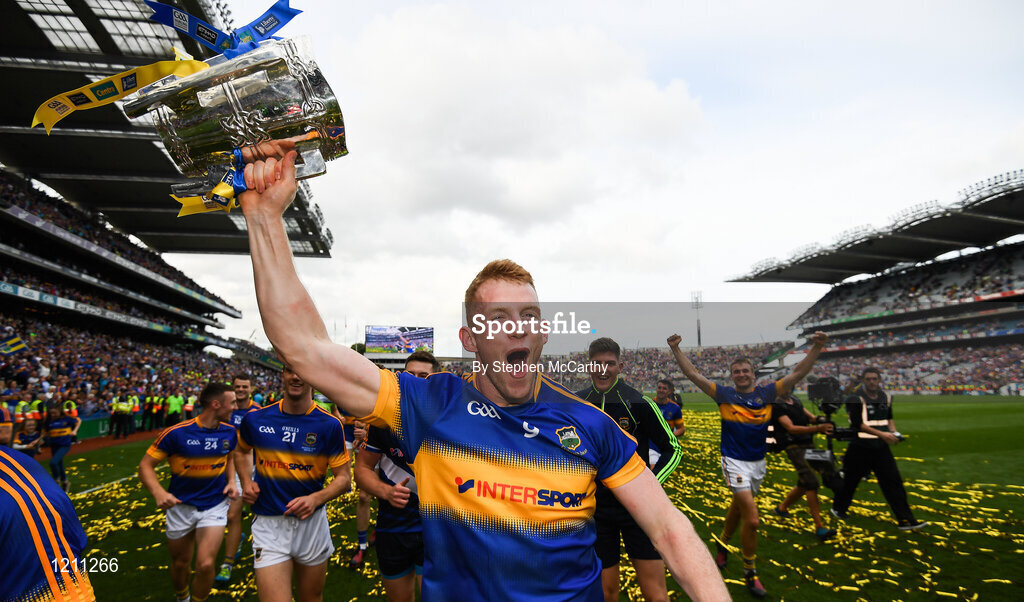 4 September 2016; Michael Breen of Tipperary celebrates his side's victory following the GAA Hurling All-Ireland Senior Championship Final match between Kilkenny and Tipperary at Croke Park in Dublin. Photo by Stephen McCarthy/Sportsfile