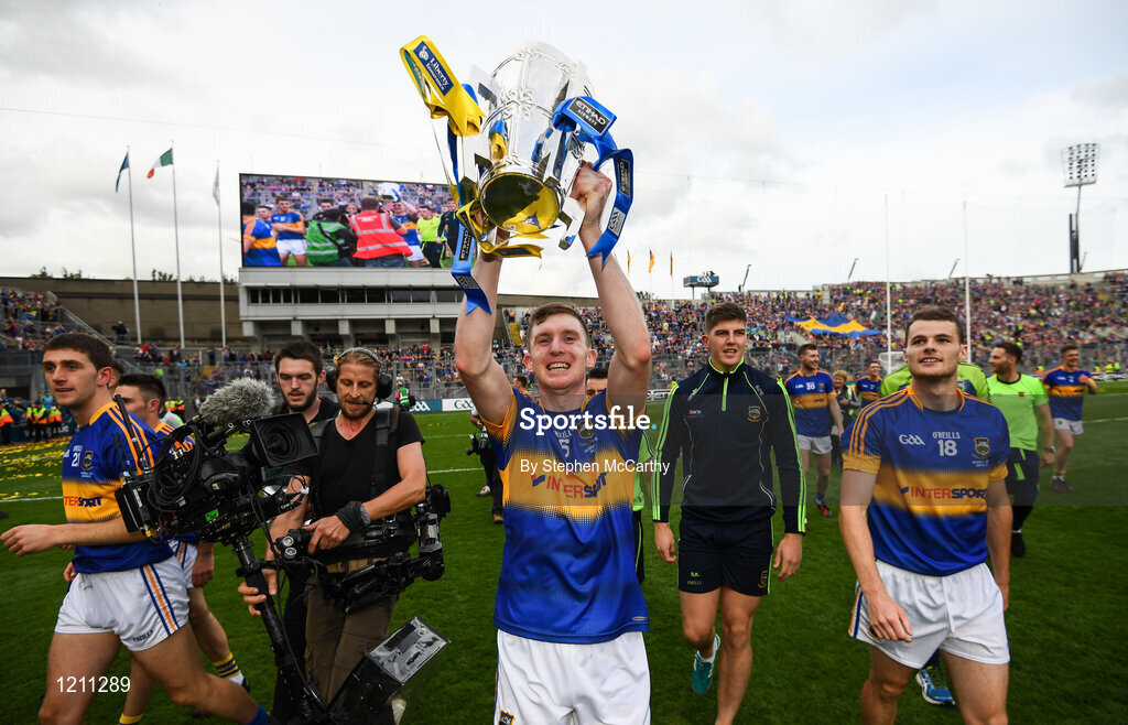 4 September 2016;Séamus Kennedy of Tipperary celebrates following the GAA Hurling All-Ireland Senior Championship Final match between Kilkenny and Tipperary at Croke Park in Dublin. Photo by Stephen McCarthy/Sportsfile