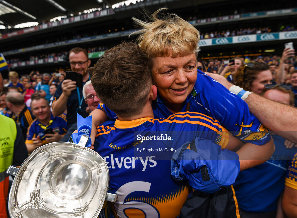 4 September 2016; Helen Maher congratulates her son Ronan following his side's victory in the GAA Hurling All-Ireland Senior Championship Final match between Kilkenny and Tipperary at Croke Park in Dublin. Photo by Stephen McCarthy/Sportsfile