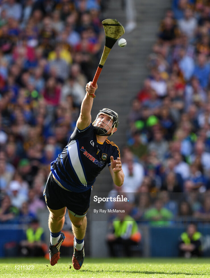 4 September 2016; Tipperary goalkeeper Darren Gleeson makes a late save during the GAA Hurling All-Ireland Senior Championship Final match between Kilkenny and Tipperary at Croke Park in Dublin. Photo by Ray McManus/Sportsfile