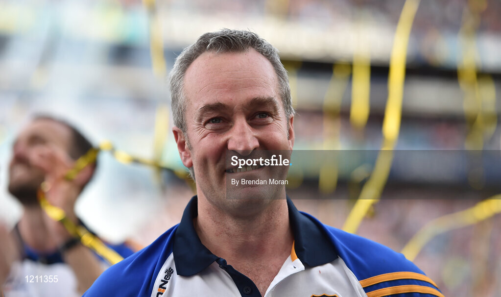 4 September 2016; An emotional Tipperary manager Michael Ryan watches the presentation of the cup after the GAA Hurling All-Ireland Senior Championship Final match between Kilkenny and Tipperary at Croke Park in Dublin. Photo by Brendan Moran/Sportsfile