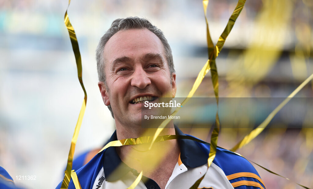4 September 2016; An emotional Tipperary manager Michael Ryan watches the presentation of the cup after the GAA Hurling All-Ireland Senior Championship Final match between Kilkenny and Tipperary at Croke Park in Dublin. Photo by Brendan Moran/Sportsfile