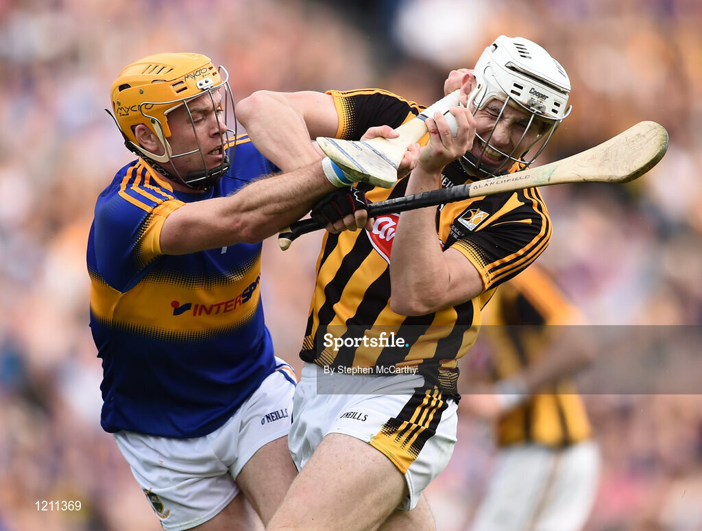 4 September 2016; Liam Blanchfield of Kilkenny in action against Pádraic Maher of Tipperary during the GAA Hurling All-Ireland Senior Championship Final match between Kilkenny and Tipperary at Croke Park in Dublin. Photo by Stephen McCarthy/Sportsfile