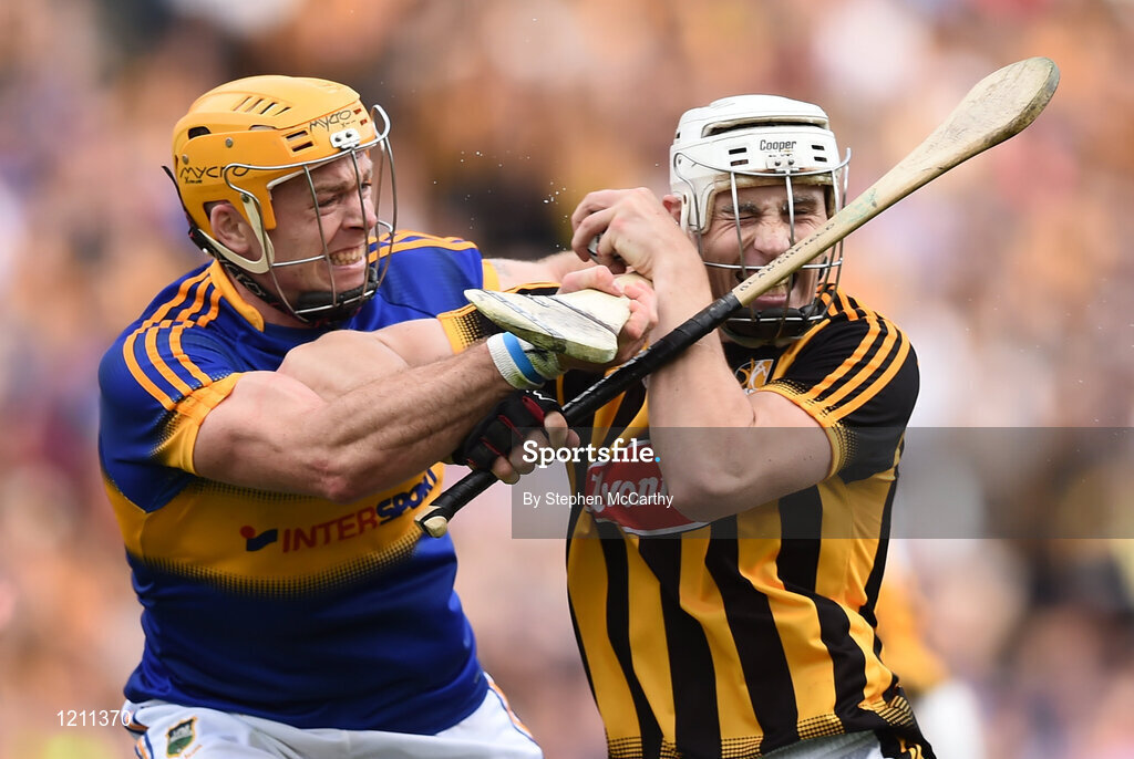 4 September 2016; Liam Blanchfield of Kilkenny in action against Pádraic Maher of Tipperary during the GAA Hurling All-Ireland Senior Championship Final match between Kilkenny and Tipperary at Croke Park in Dublin. Photo by Stephen McCarthy/Sportsfile