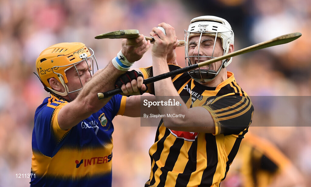 4 September 2016; Liam Blanchfield of Kilkenny in action against Pádraic Maher of Tipperary during the GAA Hurling All-Ireland Senior Championship Final match between Kilkenny and Tipperary at Croke Park in Dublin. Photo by Stephen McCarthy/Sportsfile