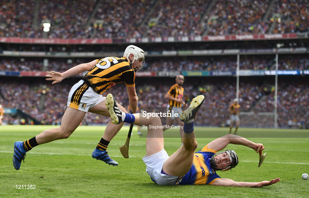 4 September 2016; Dan McCormack of Tipperary in action against Liam Blanchfield of Kilkenny during the GAA Hurling All-Ireland Senior Championship Final match between Kilkenny and Tipperary at Croke Park in Dublin. Photo by Stephen McCarthy/Sportsfile
