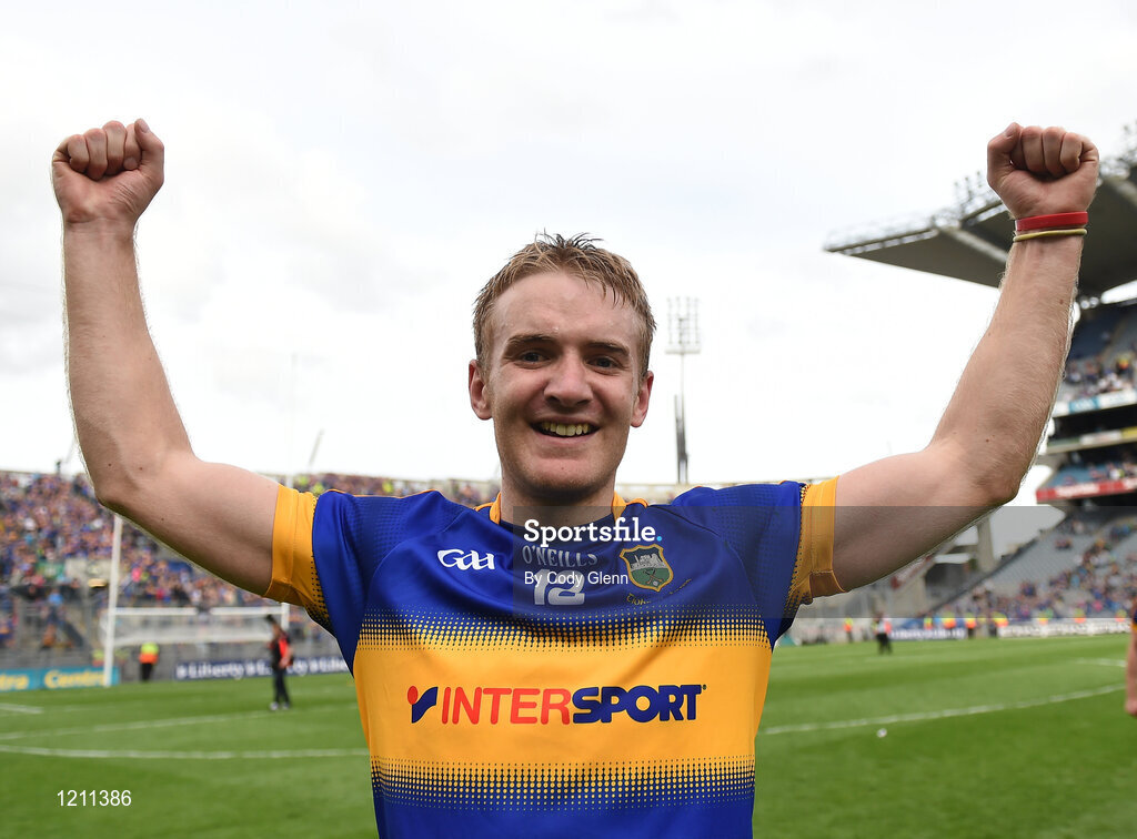 4 September 2016; Noel McGrath of Tipperary celebrates following the GAA Hurling All-Ireland Senior Championship Final match between Kilkenny and Tipperary at Croke Park in Dublin. Photo by Cody Glenn/Sportsfile