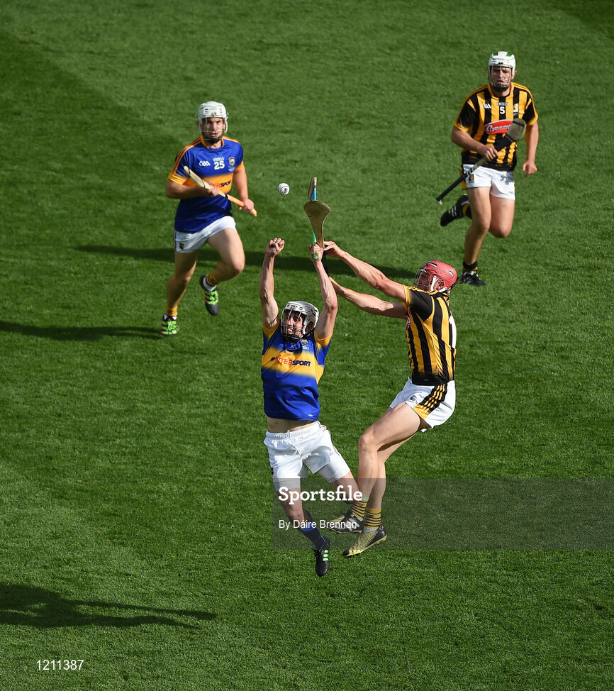 4 September 2016; Patrick Maher of Tipperary in action against Robert Lennon of Kilkenny during the GAA Hurling All-Ireland Senior Championship Final match between Kilkenny and Tipperary at Croke Park in Dublin. Photo by Daire Brennan/Sportsfile