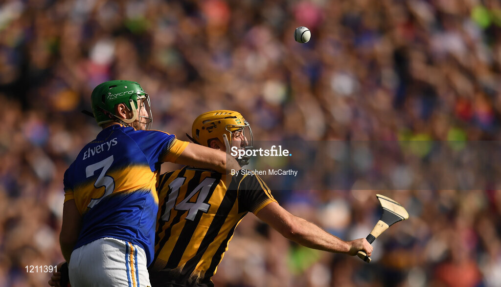 4 September 2016; Colin Fennelly of Kilkenny in action against James Barry of Tipperary during the GAA Hurling All-Ireland Senior Championship Final match between Kilkenny and Tipperary at Croke Park in Dublin. Photo by Stephen McCarthy/Sportsfile