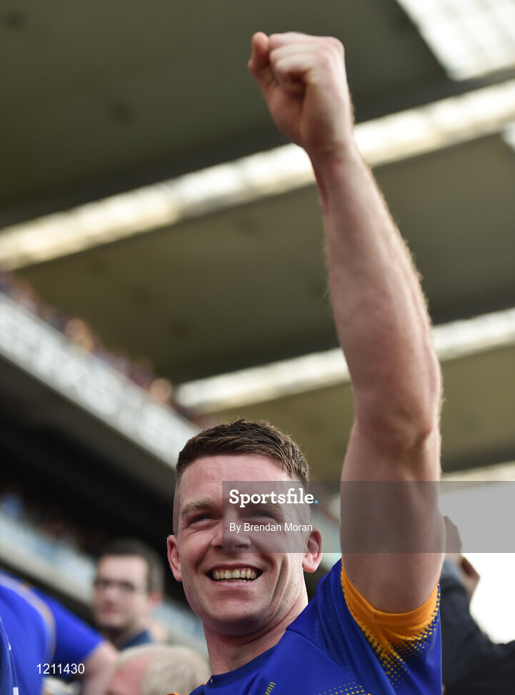 4 September 2016; Pádraic Maher of Tipperary celebrates after the GAA Hurling All-Ireland Senior Championship Final match between Kilkenny and Tipperary at Croke Park in Dublin. Photo by Brendan Moran/Sportsfile