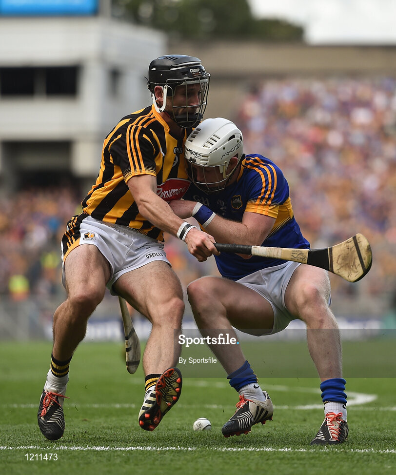 4 September 2016; Conor Fogarty of Kilkenny in action against Michael Breen of Tipperary during the GAA Hurling All-Ireland Senior Championship Final match between Kilkenny and Tipperary at Croke Park in Dublin. Photo by Sportsfile