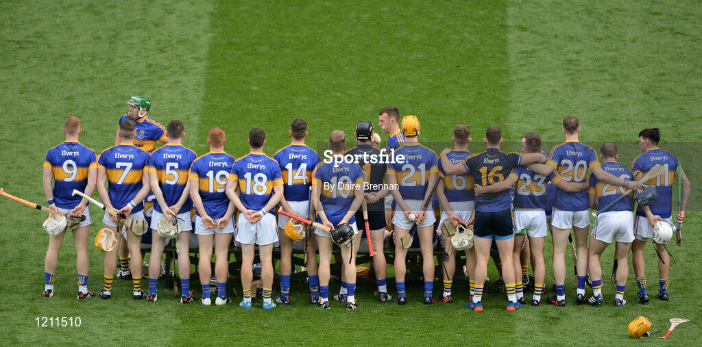 4 September 2016; The Tipperary team pose for the team photograph ahead of the GAA Hurling All-Ireland Senior Championship Final match between Kilkenny and Tipperary at Croke Park in Dublin. Photo by Daire Brennan/Sportsfile