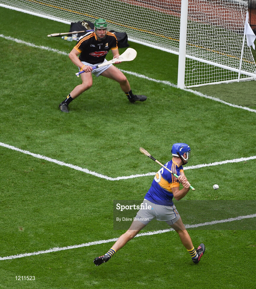 4 September 2016; John McGrath of Tipperary scores his side's second goal past Kilkenny goalkeeper Eóin Murphy during the GAA Hurling All-Ireland Senior Championship Final match between Kilkenny and Tipperary at Croke Park in Dublin. Photo by Daire Brennan/Sportsfile