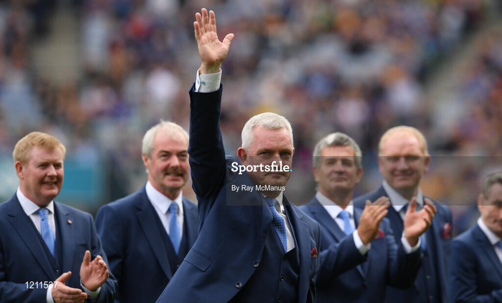 4 September 2016; Nicky English and members of the Tipperary Jubilee Team are introduced before the GAA Hurling All-Ireland Senior Championship Final match between Kilkenny and Tipperary at Croke Park in Dublin. Photo by Ray McManus/Sportsfile