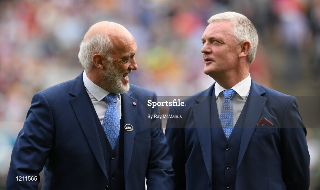 4 September 2016; Cormac Bonnar, left, and Nicky English and members of the Tipperary Jubilee Team are introduced before the GAA Hurling All-Ireland Senior Championship Final match between Kilkenny and Tipperary at Croke Park in Dublin. Photo by Ray McManus/Sportsfile