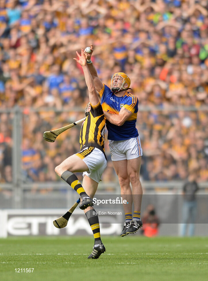 4 September 2016; Pádraic Maher of Tipperary in action against Walter Walsh of Kilkenny during the GAA Hurling All-Ireland Senior Championship Final match between Kilkenny and Tipperary at Croke Park in Dublin. Photo by Eóin Noonan/Sportsfile
