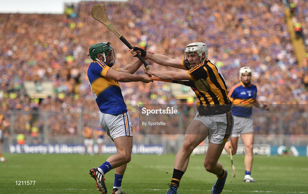4 September 2016; Liam Blanchfield of Kilkenny in action against Cathal Barrett of Tipperary during the GAA Hurling All-Ireland Senior Championship Final match between Kilkenny and Tipperary at Croke Park in Dublin. Photo by Sportsfile