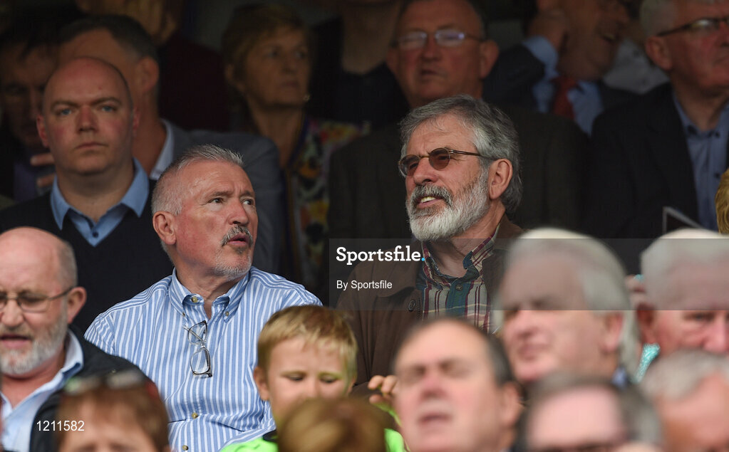 4 September 2016; Gerry Adams TD at the GAA Hurling All-Ireland Senior Championship Final match between Kilkenny and Tipperary at Croke Park in Dublin. Photo by Sportsfile