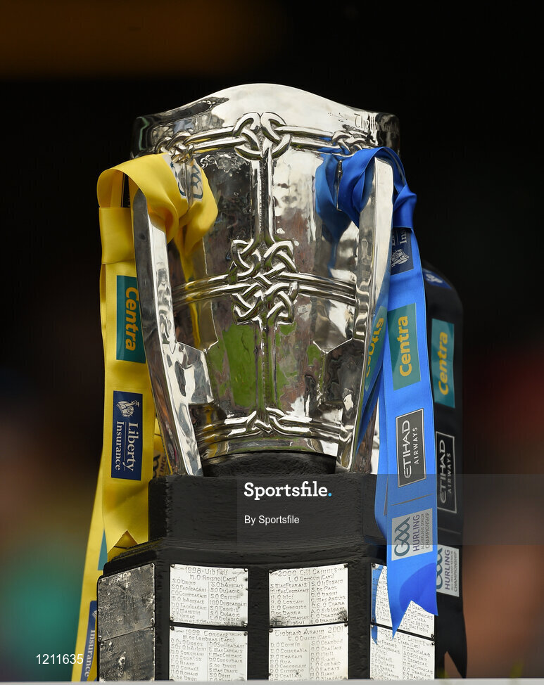 4 September 2016; A general view of the Liam Maccarthy cup at the GAA Hurling All-Ireland Senior Championship Final match between Kilkenny and Tipperary at Croke Park in Dublin. Photo by Sportsfile