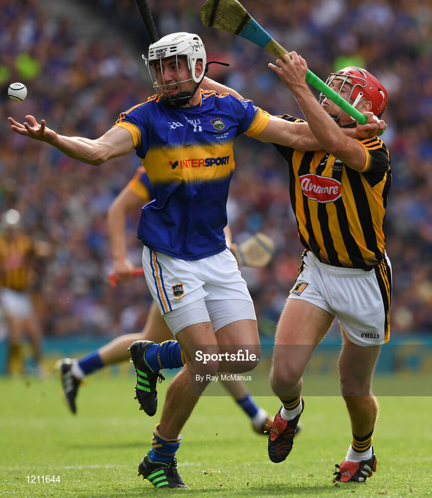 4 September 2016; Patrick Maher of Tipperary in action against Shane Prendergast of Kilkenny during the GAA Hurling All-Ireland Senior Championship Final match between Kilkenny and Tipperary at Croke Park in Dublin. Photo by Ray McManus/Sportsfile