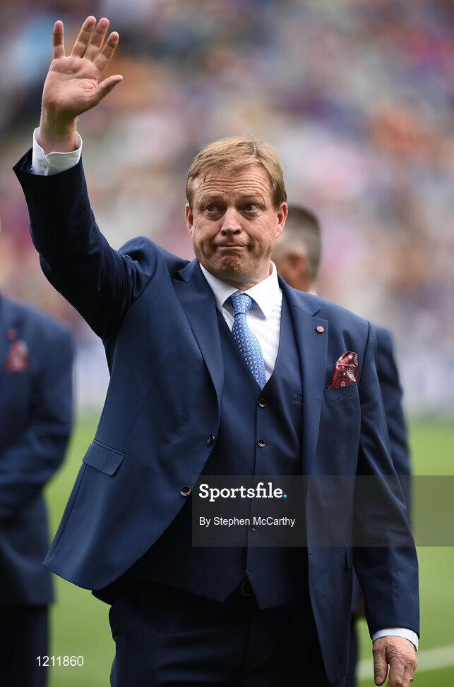 4 September 2016; Member of the Tipperary 1991 Jubilee Hurling team, Declan Ryan, during their presentation to the crowd before the GAA Hurling All-Ireland Senior Championship Final match between Kilkenny and Tipperary at Croke Park in Dublin. Photo by Stephen McCarthy/Sportsfile