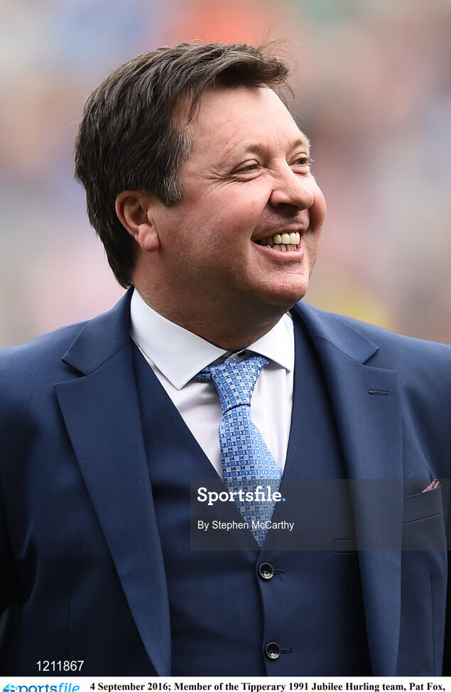 4 September 2016; Member of the Tipperary 1991 Jubilee Hurling team, Pat Fox, during their presentation to the crowd before the GAA Hurling All-Ireland Senior Championship Final match between Kilkenny and Tipperary at Croke Park in Dublin. Photo by Stephen McCarthy/Sportsfile