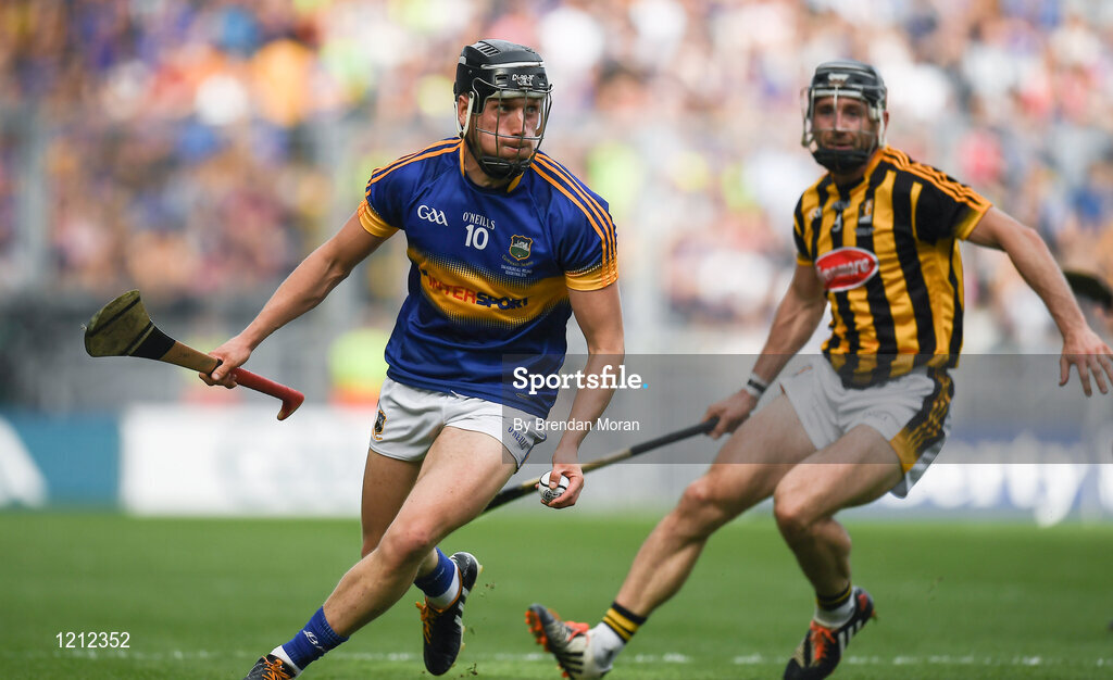4 September 2016; Dan McCormack of Tipperary in action against Conor Fogarty of Kilkenny during the GAA Hurling All-Ireland Senior Championship Final match between Kilkenny and Tipperary at Croke Park in Dublin. Photo by Brendan Moran/Sportsfile