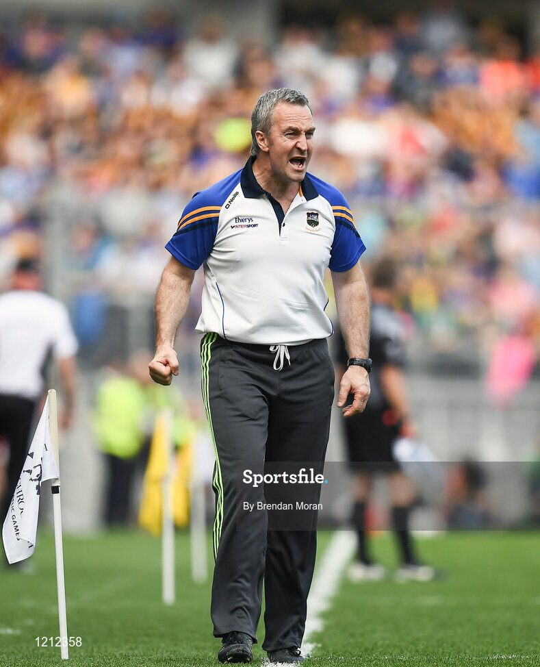 4 September 2016; Tipperary manager Michael Ryan during the GAA Hurling All-Ireland Senior Championship Final match between Kilkenny and Tipperary at Croke Park in Dublin. Photo by Brendan Moran/Sportsfile