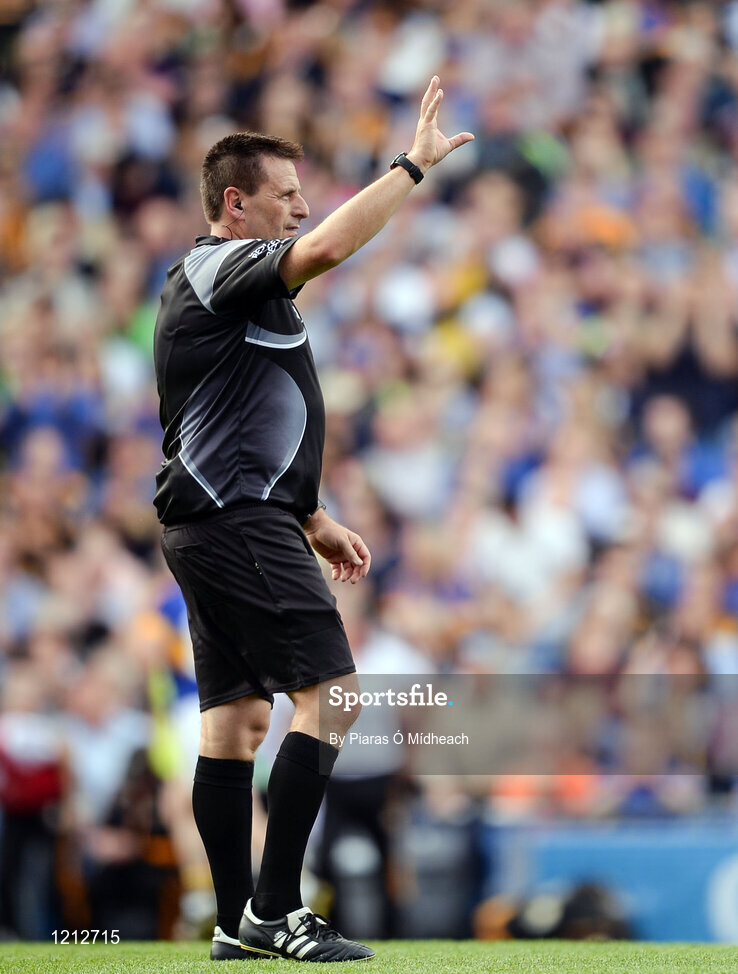 4 September 2016; Referee Brian Gavin during the GAA Hurling All-Ireland Senior Championship Final match between Kilkenny and Tipperary at Croke Park in Dublin. Photo by Piaras Ó Mídheach/Sportsfile