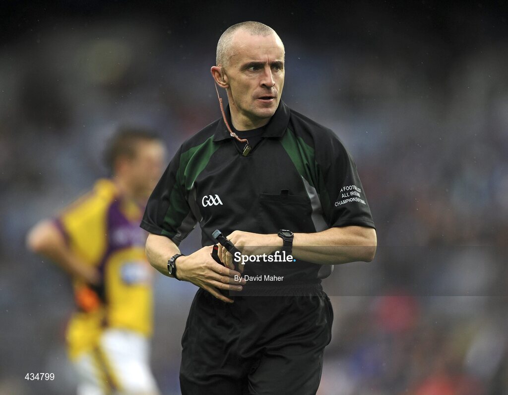 13 June 2010; Referee Martin Higgins. Leinster GAA Football Senior Championship Quarter-Final, Dublin v Wexford, Croke Park, Dublin. Picture credit: David Maher / SPORTSFILE