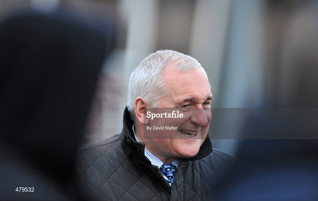 1 January 2011; Former Taoiseach Bertie Ahern T.D. at the Annual Football Challenge, Dublin v Dubs Stars, St Brigid's GAA Club, Russell Park, Blanchardstown, Dublin. Picture credit: David Maher / SPORTSFILE