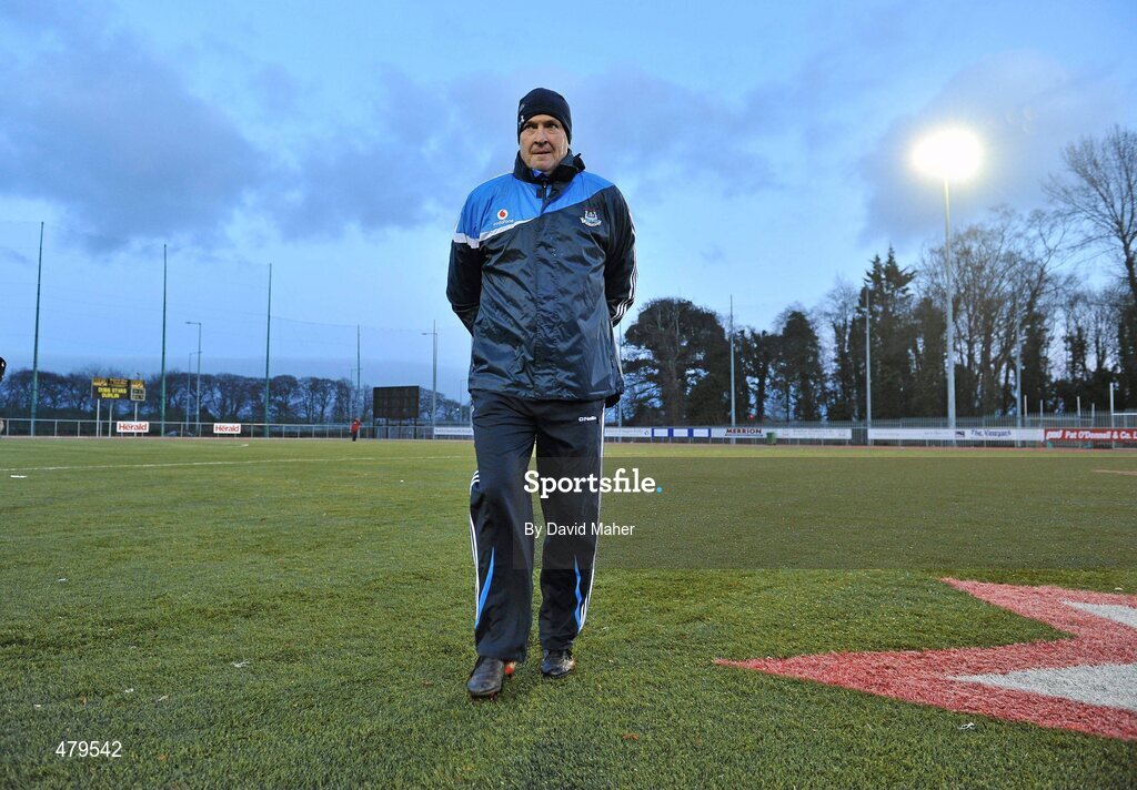 1 January 2011; Dublin manager Pat Gilroy at the end of the game. Annual Football Challenge, Dublin v Dubs Stars, St Brigid's GAA Club, Russell Park, Blanchardstown, Dublin. Picture credit: David Maher / SPORTSFILE