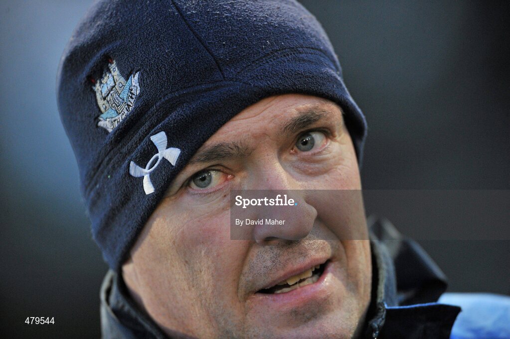 1 January 2011; Dublin manager Pat Gilroy at the end of the game. Annual Football Challenge, Dublin v Dubs Stars, St Brigid's GAA Club, Russell Park, Blanchardstown, Dublin. Picture credit: David Maher / SPORTSFILE