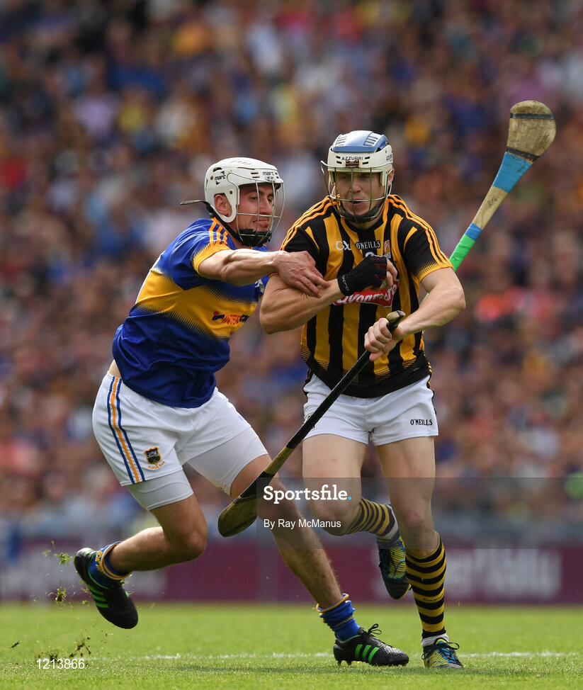 4 September 2016; TJ Reid of Kilkenny in action against Patrick Maher of Tipperary during the GAA Hurling All-Ireland Senior Championship Final match between Kilkenny and Tipperary at Croke Park in Dublin. Photo by Ray McManus/Sportsfile