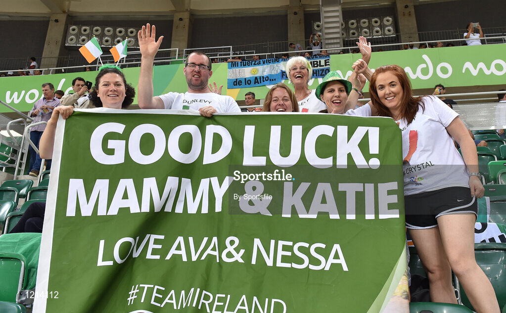 9 September 2016; Ireland supporters ahead of the days events at the Rio Olympic Velodrome during the Rio 2016 Paralympic Games in Rio de Janeiro, Brazil. Photo by Sportsfile