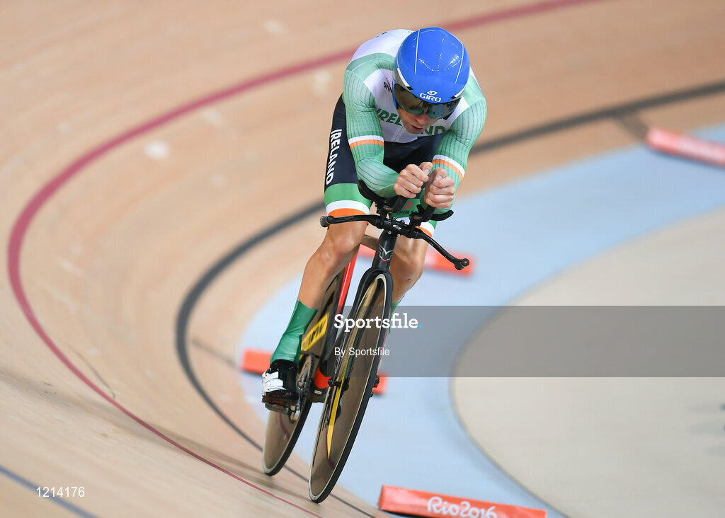 9 September 2016; Eoghan Clifford of Ireland in action during the Men's C3 3000m Individual Pursuit qualifier at the Rio Olympic Velodrome during the Rio 2016 Paralympic Games in Rio de Janeiro, Brazil. Photo by Sportsfile
