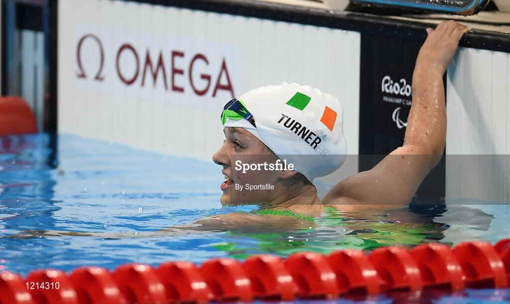 9 September 2016; Nicole Turner of Ireland after competing in the Women's 50m Butterfly S6 Final at the Olympic Aquatics Stadium during the Rio 2016 Paralympic Games in Rio de Janeiro, Brazil. Photo by Sportsfile