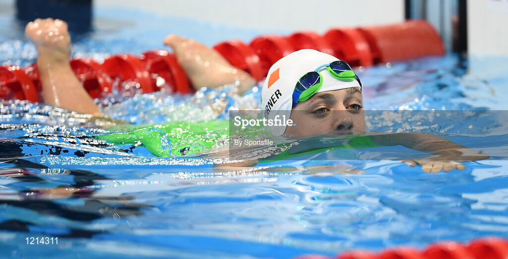 9 September 2016; Nicole Turner of Ireland after competing in the Women's 50m Butterfly S6 Final at the Olympic Aquatics Stadium during the Rio 2016 Paralympic Games in Rio de Janeiro, Brazil. Photo by Sportsfile
