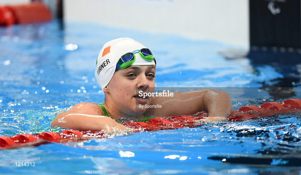 9 September 2016; Nicole Turner of Ireland after competing in the Women's 50m Butterfly S6 Final at the Olympic Aquatics Stadium during the Rio 2016 Paralympic Games in Rio de Janeiro, Brazil. Photo by Sportsfile