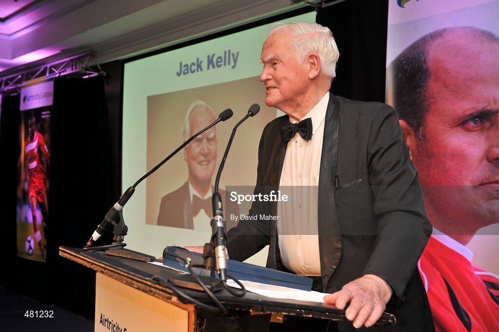 14 January 2010; Jack Kelly after winning the Airtricity SWAI Special Merit Award. The Airtricity SWAI Awards 2010, The Conrad Hotel, Dublin. Picture credit: David Maher / SPORTSFILE