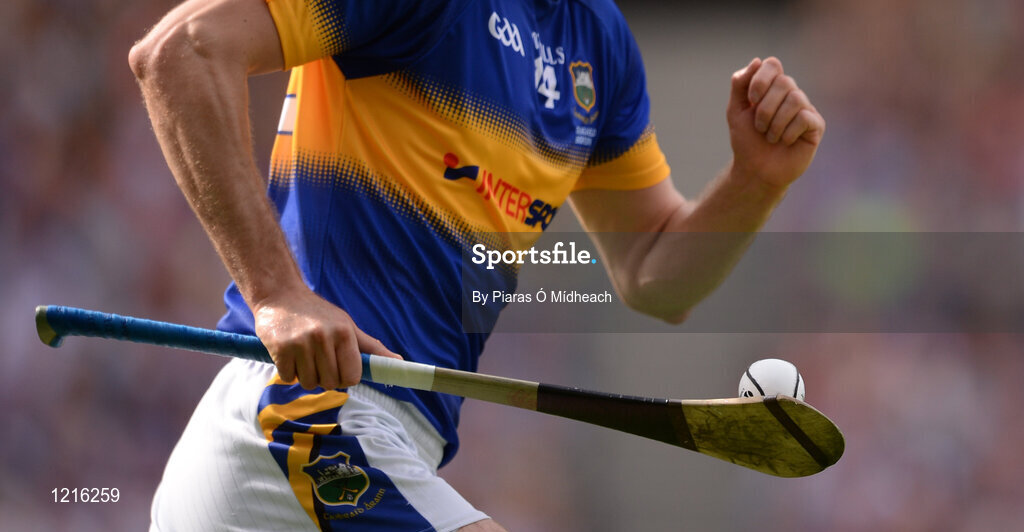 4 September 2016; A detailed view of a hurley and sliotar during the GAA Hurling All-Ireland Senior Championship Final match between Kilkenny and Tipperary at Croke Park in Dublin. Photo by Piaras Ó Mídheach/Sportsfile