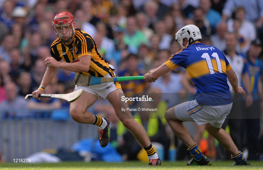 4 September 2016; Cillian Buckley of Kilkenny in action against Patrick Maher of Tipperary during the GAA Hurling All-Ireland Senior Championship Final match between Kilkenny and Tipperary at Croke Park in Dublin. Photo by Piaras Ó Mídheach/Sportsfile