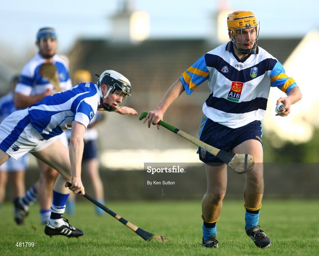 16 January 2011; Eanna McSuibhne, UCD, in action against Brian Stapleton, Laois. Walsh Cup, 1st Round, Laois v UCD, Rathdowney GAA Grounds, Rathdowney, Co. Laois. Picture credit: Ken Sutton / SPORTSFILE