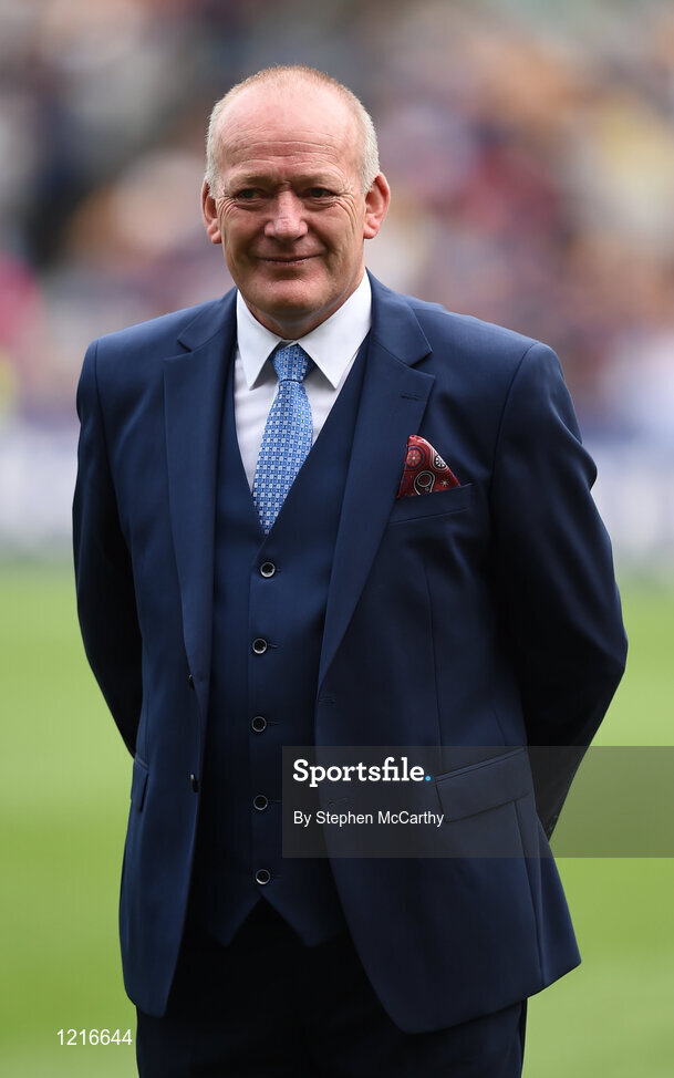 4 September 2016; Member of the Tipperary 1991 Jubilee Hurling team, Bobby Ryan, during their presentation to the crowd before the GAA Hurling All-Ireland Senior Championship Final match between Kilkenny and Tipperary at Croke Park in Dublin. Photo by Stephen McCarthy/Sportsfile