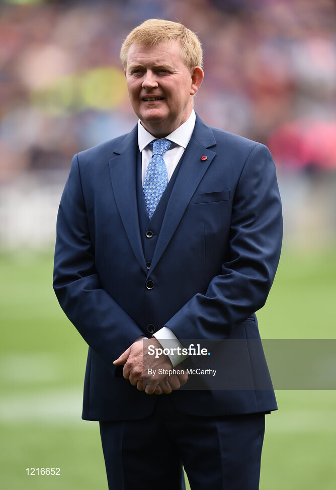 4 September 2016; Member of the Tipperary 1991 Jubilee Hurling team, Conor Stakelum, during their presentation to the crowd before the GAA Hurling All-Ireland Senior Championship Final match between Kilkenny and Tipperary at Croke Park in Dublin. Photo by Stephen McCarthy/Sportsfile