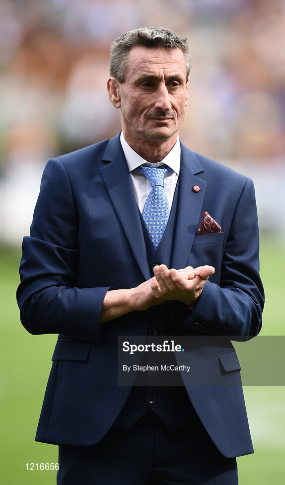 4 September 2016; Member of the Tipperary 1991 Jubilee Hurling team, Sean Nealon, during their presentation to the crowd before the GAA Hurling All-Ireland Senior Championship Final match between Kilkenny and Tipperary at Croke Park in Dublin. Photo by Stephen McCarthy/Sportsfile